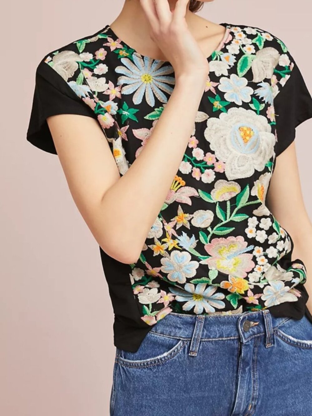 NWT Anthropologie Rebecca Embroidered Top Size S